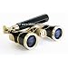 Milana Optics - Opera Glasses - Symphony - With Handle - Black Finish with Golden Rings