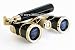 Milana Optics - Opera Glasses - Symphony - With Handle - Black Finish with Golden Rin...