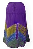 Eaonplus PURPLE Lined Tie-Dye Cotton Skirt