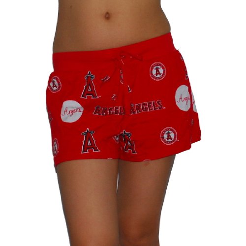Womens Sideline MLB Los Angeles Angels of Anaheim Athletic Sleep Short Pajama Pant / Boxer Short (Size:L)
