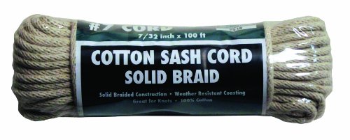 Rope King CSC-7100 Cotton Sash Cord #7 - 7/32 inch x 100 feet On Sale