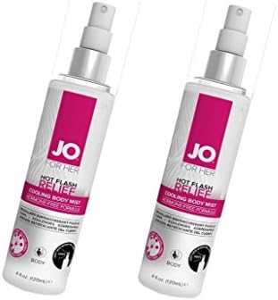 JO For Her Hot Flash Relief Cooling Body Mist Hormone Free formula provides an immediate cooling and soothing sensation when applied - Size 4 fl oz / 120 ml (Pack 2)