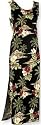 Hibiscus Island - Hawaiian Long Tank Dress in Black and Cream