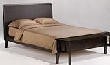 Coriander Queen Platform Bed w/ Dark Chocolate Finish plus Footboard Bench