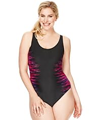 Plus Side Striped Swimsuit
