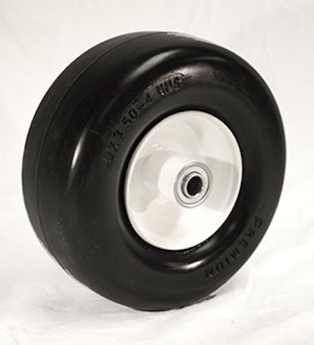 9 x 3.50 - 4 Wheel, Smooth Urethane Tire, 5/8 Ball Bearing x 4" Symm Hub