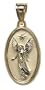 14k Yellow Gold Oval Guardian Angel Charm