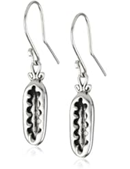 ROTENIER "Fin" Sterling Silver Antiqued Diamond Small Earrings