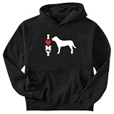 Sweatshirt Black I Love My Greater Swiss Mountain Dog Silhouette Dog