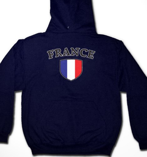 France Flag Shield International Soccer Sweatshirt, Francaise Pride Mens Hoodie France Flag Shield International Soccer Sweatshirt, Francaise Pride Mens Hoodie