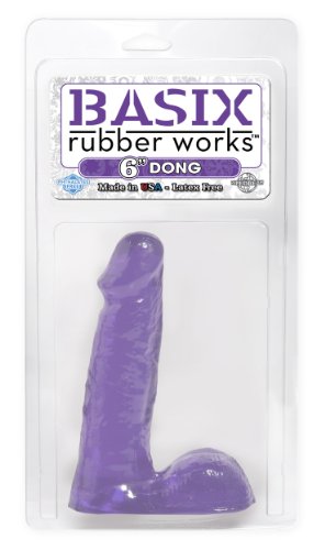 Basix Rubber Works 6-Inch Dong, Purple