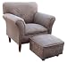 Angel Song Heaven Sent Chocolate Faux Suede Modern Boy's Ottoman