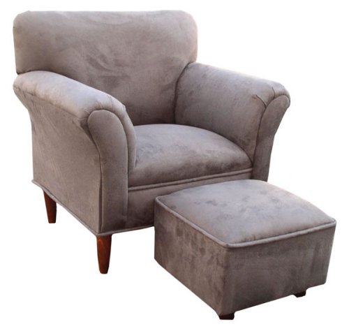 Kitchen: Angel Song Heaven Sent Chocolate Faux Suede Modern Boy's Ottoman