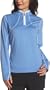 ASICS Women's Thermopolis LT Half Zip Long Sleeve Running Tee,Marine/White,Small