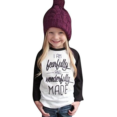 GBSELL Toddler Baby Kids Girls Clothes Letter Print Long Sleeve T-shirt Tops Fall Winter