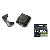 Trojan EXTENDED PLEASURE Latex Condoms Lubricated 36 ea and Condom Compact Black Safe Sex Kit