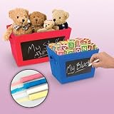2 CHALKBOARD STORAGE BINS by Get Organized