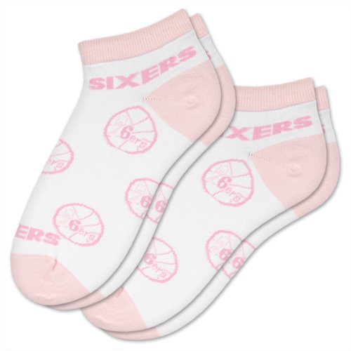 NBA Philadelphia 76ers Womens Socks, 2-Pack, Pink