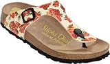 Papillio Thong Gizeh from Birko-Flor in roses cream with a regular insole