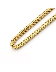 14K Yellow Gold 3mm Franco Chain Necklace 22" with Lobster-Claw
