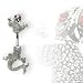 Red Eyed Chameleon Gecho Lizard Funky Belly Navel Bar