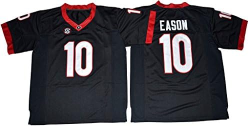 2016-2017 Mens #10 Jacob Eason College Football Jersey Black M