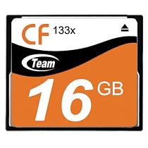 TEAM CF 16GB 133倍速 転送速度:読み込み22MB/s以上 書き込み9MB/s以上 動作電圧:3.3V~5V TG016G2NCFF