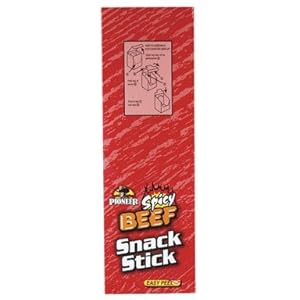 PNR Pioneer Brand Spicy Beef Jerky 1.2 Ounce Snack Sticks (Pack of 24)