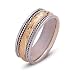 14k Gold Atique Two-Tone Women's Weding Band