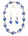 Necklace - Earrings Set - N494 - Murano & Glass Beads + Matching Earrings ~ Blue and Pink Twists