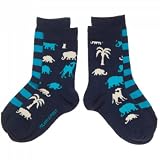 POLARN O. PYRET 2-PACK ELEPHANT TROPIC & STRIPE SOCKS (CHILD) - 2-4 years/Dark Indigo