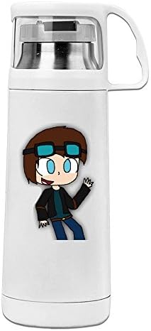 Youtube TheDiamond DanTDM Cartoon Logo Portable Stainless Steel Vacuum Insulated Mug