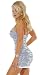 Music Legs Zebra Print Halter Mini Dress