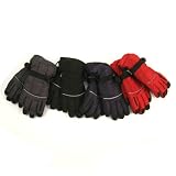 Boys Waterproof Thinsulate Lined Adjustable Strap Ski/Snowboard Glovess (Sizes 4-7, 8-12, 13-18)