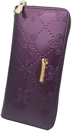 POLOMINSA Leather Long Zipper Wallet/ Card Organizer For Women