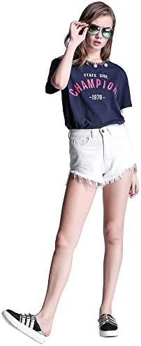 DAIJEAN Women's Mid Rise Irregular Hem Cut Off Jeans Denim Shorts Plus Size (4XL, White)