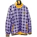 Lakers Unk NBA S.A.C. Reversible Track Jacket - Men's ( sz. L, Purple/Plaid : Lakers )