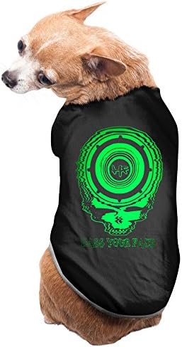 Bass Your Face Glow In The Dark Lovely Design Pet Dog Dress Black