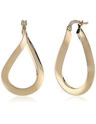 14k Italian Yellow Gold High Polish Twist Dangle Earrings