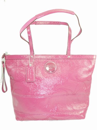 Coach Patent Leather Signature 15142 Berry