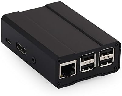 Tontec Premium Aluminum Alloy Metal Case for Raspberry Pi 3 Model B, Pi 2 Model B &amp; Pi B+ Acess to All Ports (Black)