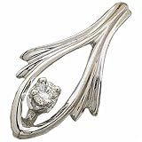 0.12Ct.T.W. Round Brilliant Cut Diamond, 14Kt. White Gold. Diamond Fashion Pendant