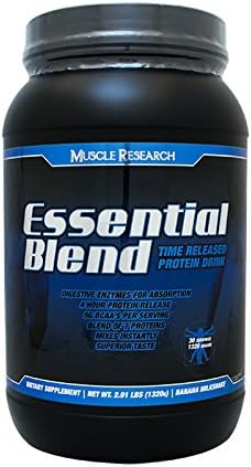 Essential Blend Time Released Protein Drink - 4 Hour Protein Release - Blend of 7 Proteins, Same as Nucare Nublend7 2.91 lbs. Banana Milkshake