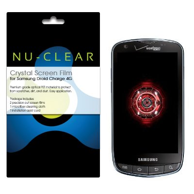 Samsung Droid Charge 4G Screen Protector Premium Crystal Clear (2-Pack) by NU-CLEAR
