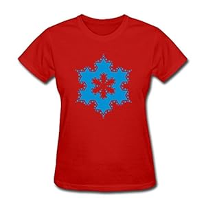 Custom Snowflake Fractal Crop Circle Milk Hill Women's Round Neck T Shirt Red