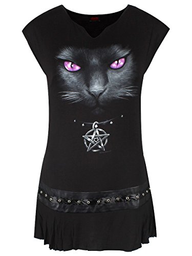 Spiral - Womens - BLACK CAT - Stud Waist Mini Dress Black