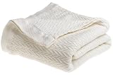 Faribault Classic Mercerized Cotton Queen Blanket, Parchment