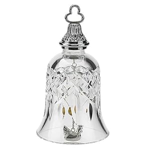 #!Cheap Waterford Crystal 12 Days of Christmas Bell 3rd Edition, Three French Hens, Christmas Ornament