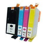 HP Remanufactured Combo Set of 920xl Ink Cartridges: One of Each Black, Cyan, Magenta and Yellow