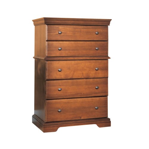 Kitchen: Five Drawer Chest – Heirloom  Medium Brown 